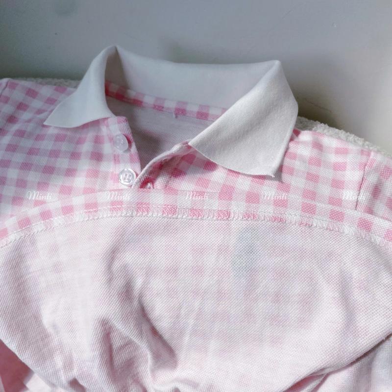 MT47 - Váy Caro Cotton Trắng Hồng Đuôi Cá Xòe Dễ Thương Cho Bé Gái 4