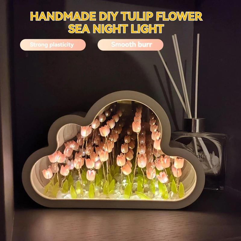 Lampu Malam Tulip, Bentuk Awan, Lampu Malam LED, Hiasan Bilik, - TikTok ...