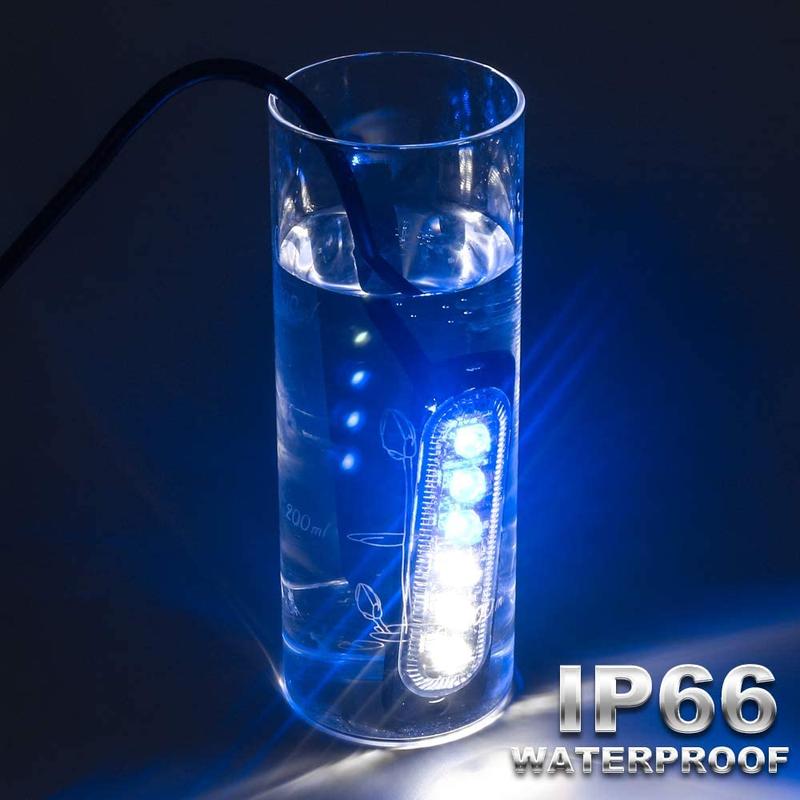 Product Introduction of 1PCS 4/6 LED Strobe Light Car Grille Flashing Lightbar Police Warning Light Emergency Lamp Red Blue Amber Stroboscopes 12-24V 25