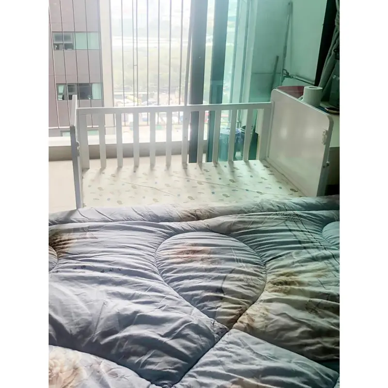 Nôi Em Bé S318 Hatato phủ 3 lớp sơn trắng dùng cho bé từ 0-4 tuổi có thể làm nôi cho trẻ sơ sinh 4