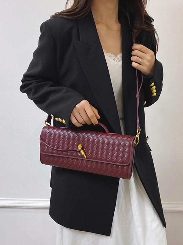 Women's Fashionable Plaid Embossed Handbag, Casual Versatile Shoulder Bag for Daily Used, Trendy All-match Commuter Bag 3