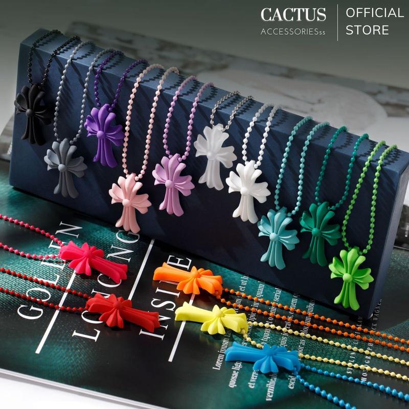 Dây chuyền chrome heart nhiều màu sắc vòng cổ chrome heart dây bi đồng màu thiết kế unisex nam nữ Titan Kiềng Trang Sức