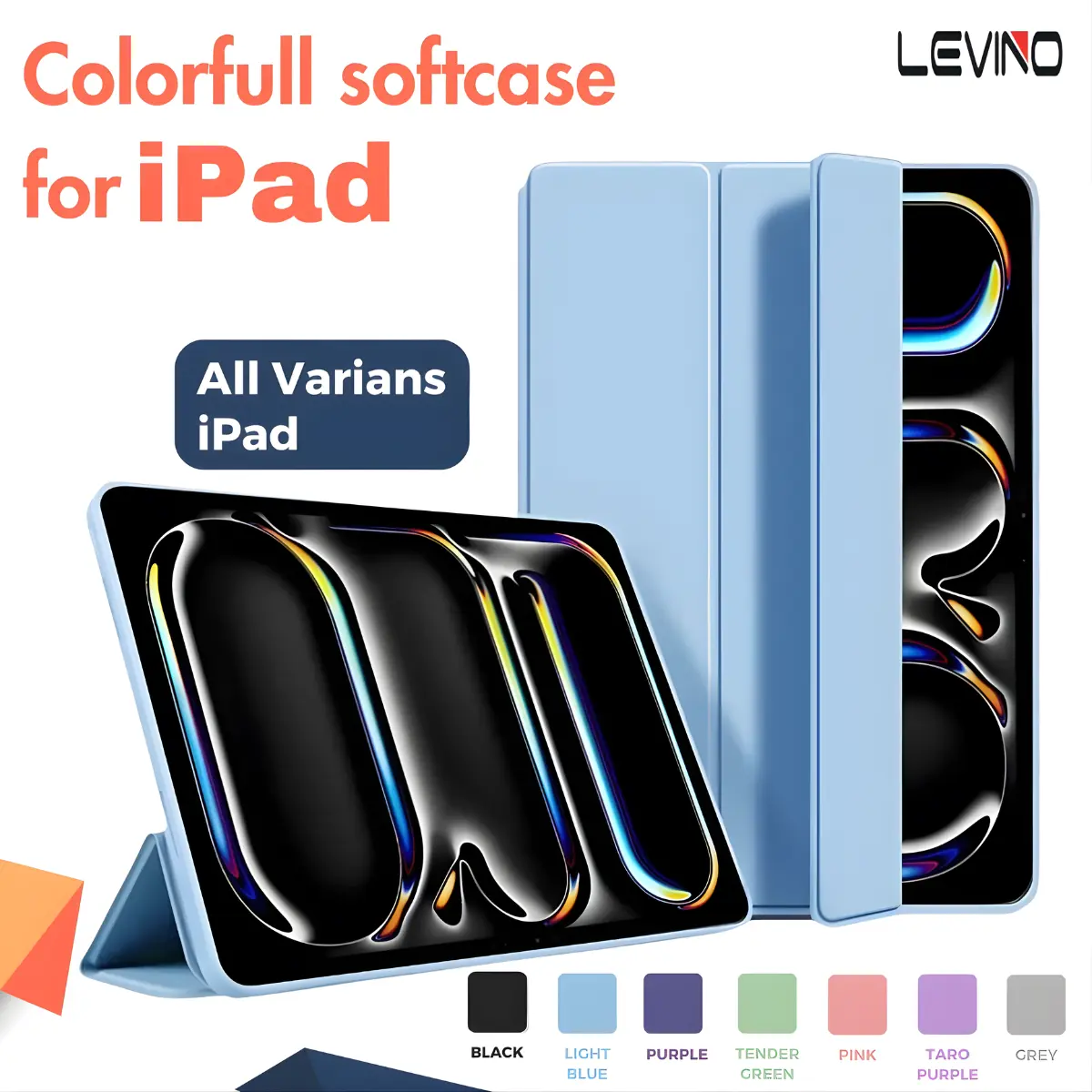 SoftCase Compatible for iPad Macaron Full Colour TPU for iPad Pro 11" M4 Mini 6/Mini 7 Air 4/5 10.9" iPad Gen 10th Generation Auto Sleep And Wake