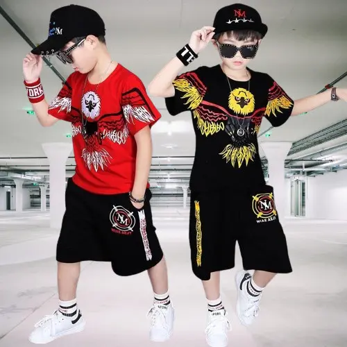 { 12-50kg }.Set Bộ Mã M07. M08 Hình Đại Bàng cho Bé Trai, chất Liệu cotton co giãn 4 chiều mềm mịn, thoáng mát thấm hút mồ hôi tốt, màu sắc đỏ và đen. 7