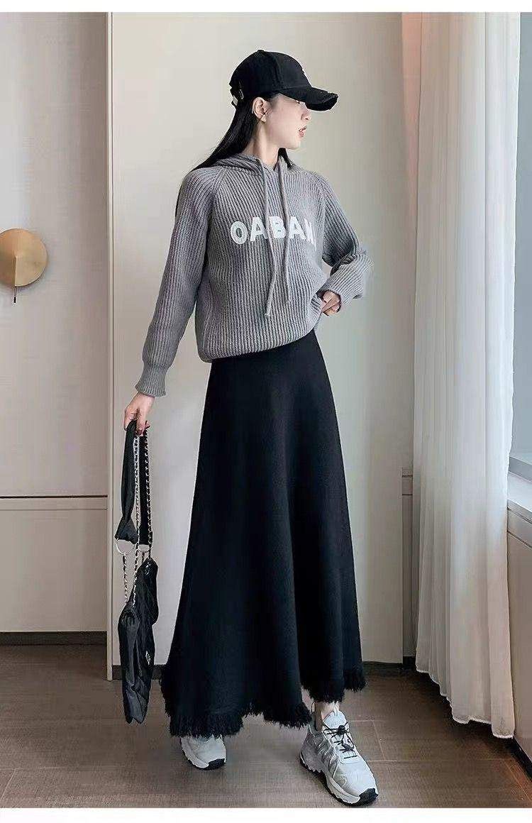 Product Introduction of Chân Váy Len, Màu Đen, Dành Cho Phụ Nữ, Mùa Xuân Và Mùa Thu, Ngoại Cỡ, Cô Gái Đầy Đặn, Che Bụng, Dáng Ô Chữ A, Dài Trung Bình, Hình Quả Lê, Chân Váy 7