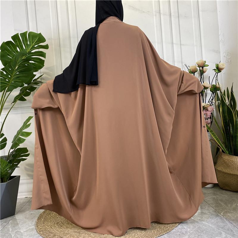 Product Introduction of 2022 New Middle Eastern Dubai Hot Style Solid Color Tie Button Cardigan Robe 1923 16