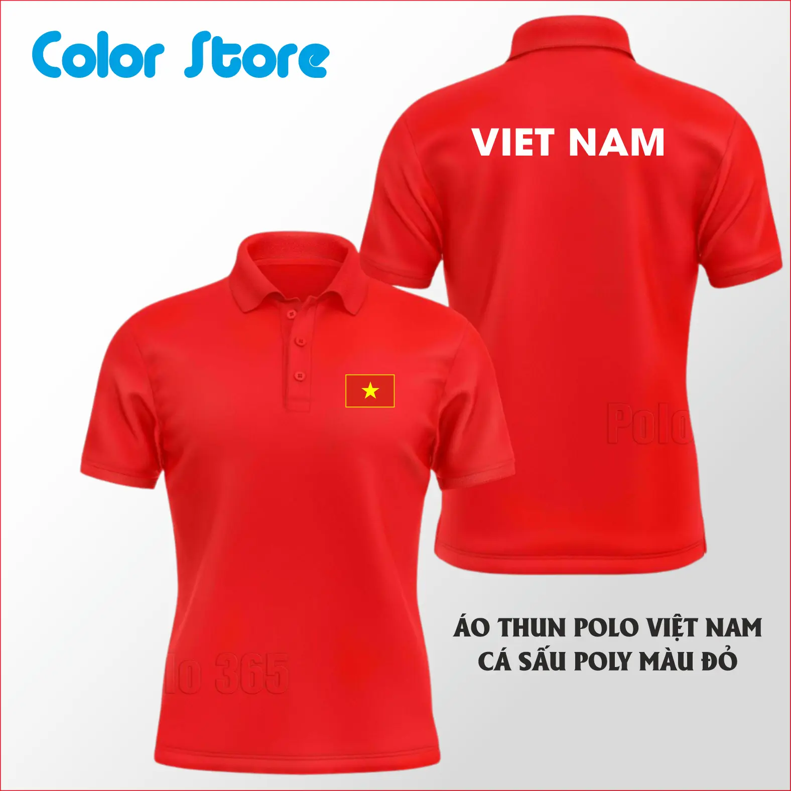 Áo thun Polo VIỆT NAM - Áo polo COLOR STORE Có Cổ Ngắn Tay Menswear Nhung Nhung thông thường áo thun cơ bản