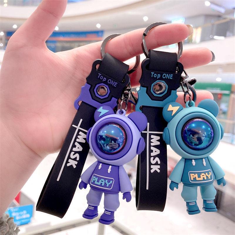 Cartoon Lightning Bear Keychain Cute Astronaut Bear Doll Keyring ...