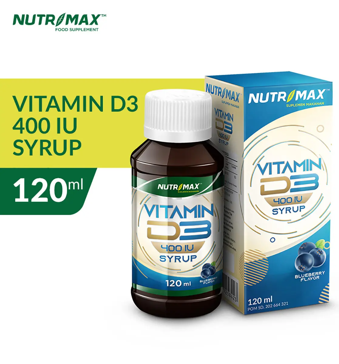 Nutrimax Vitamin Vit D3 Anak Ibu Hamil 400 IU Sirup Kesehatan Tulang Gigi Imunitas Osteoporosis Syrup