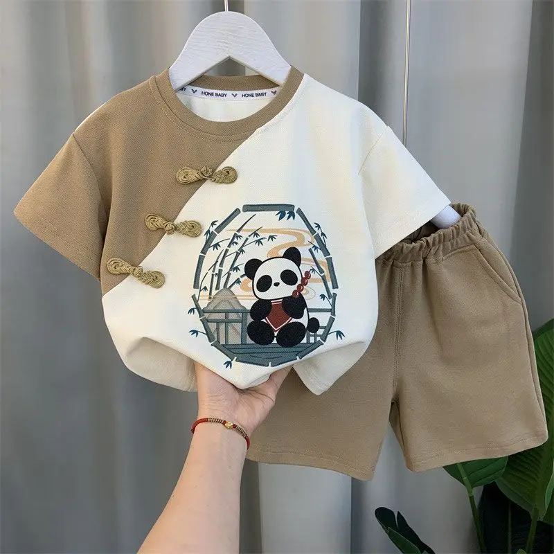 Bộ Quần Áo Trung Quốc Hán Cho Bé Trai, Bộ Sưu Tập Mới 2024, Quần Áo Mùa Hè Cho Em Bé Trang Phục Tang Trung Quốc, Quần Áo Trang Phục Cổ Trang Cho Trẻ Em Nhỏ