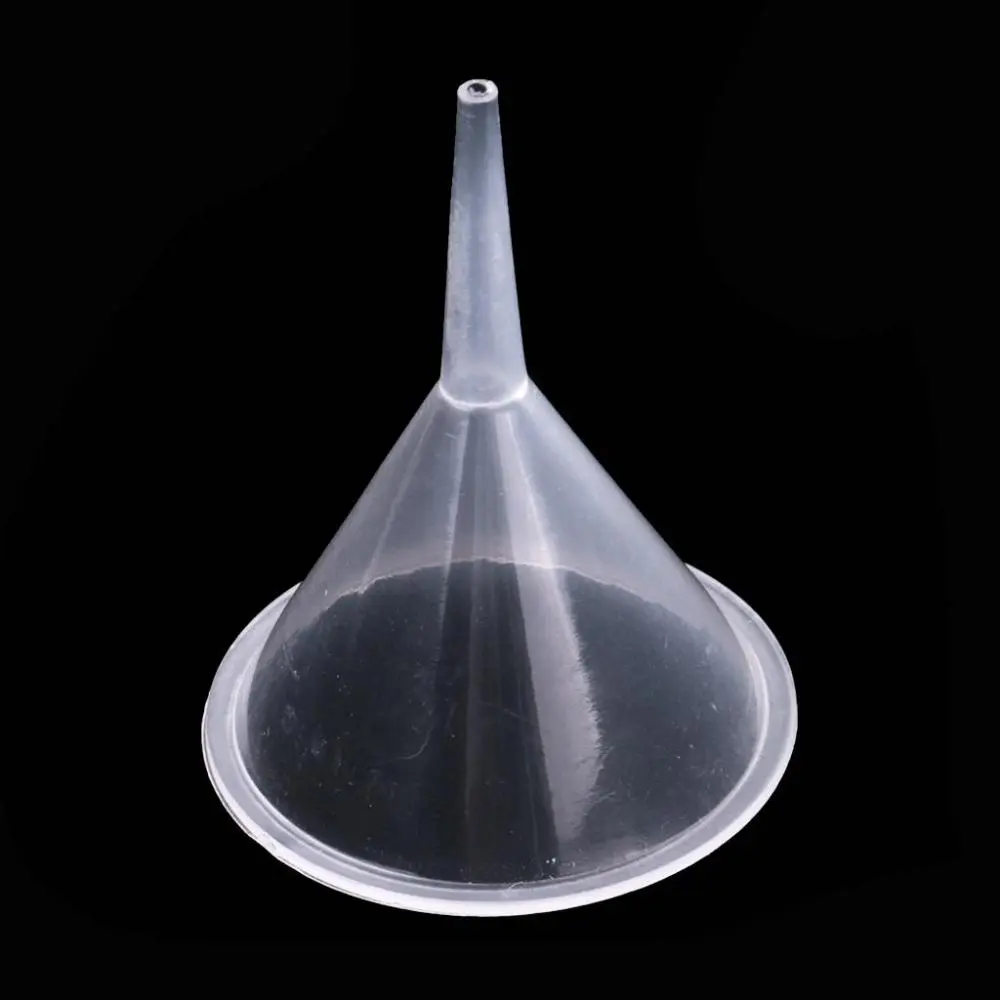 Small Clear PP Portable Essential Oil Narrow Neck Filling Funnel Clear 4cm