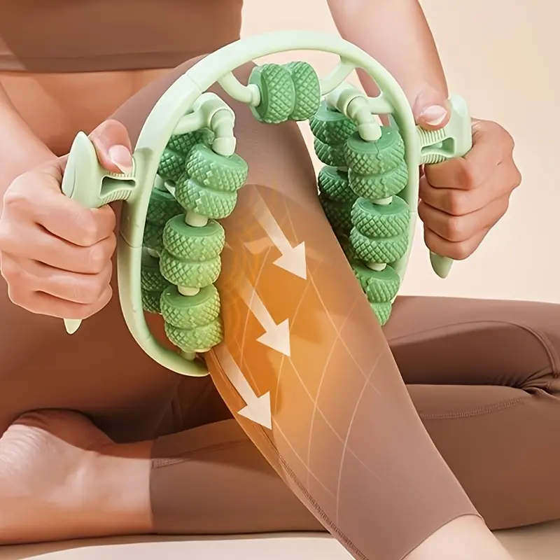 One Piece of Suit, 360 Degree Massage Roller, Help Muscles Relax, Double Row Leg Shaping Fixture, Using Pp Material, Suitable for Waist/Leg/Arm/Hip Massage, Hand Massage Simulator