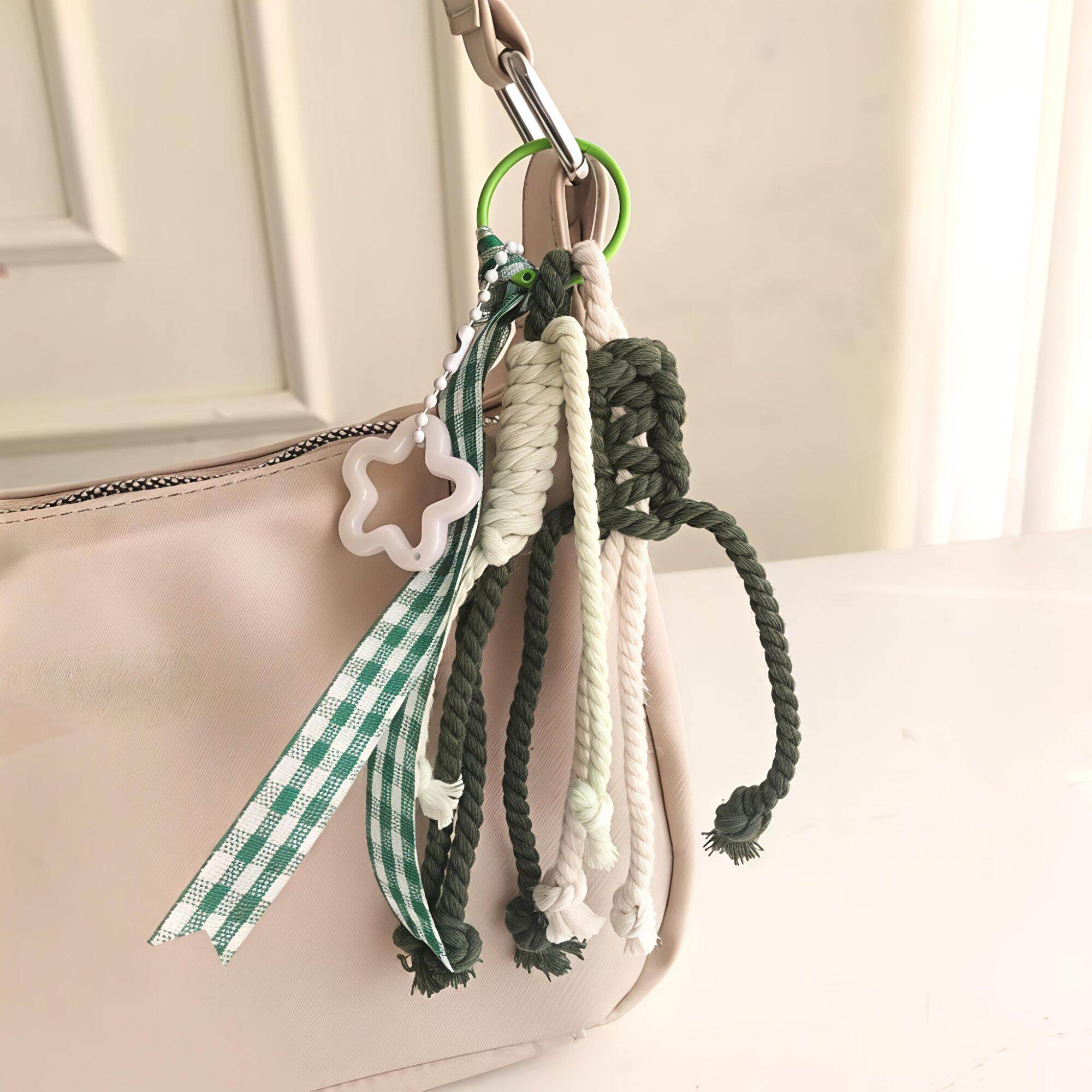 [ TokoAzkia33 ] Best selLer!! Keychain Charm GANTUNGAN TAS / GANTUNGAN KUNCI MACRAME PITA ESTETIK