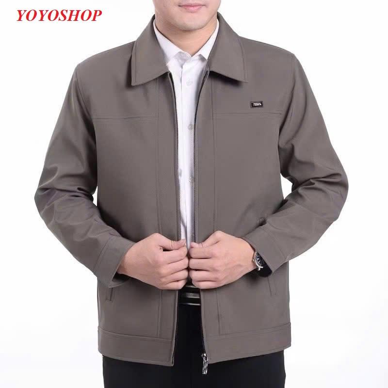  Áo khoác poly cho bố mặc mùa thu lẫn mùa đông bên trong lót 1 lớp vải áo lên form chuẩn... 