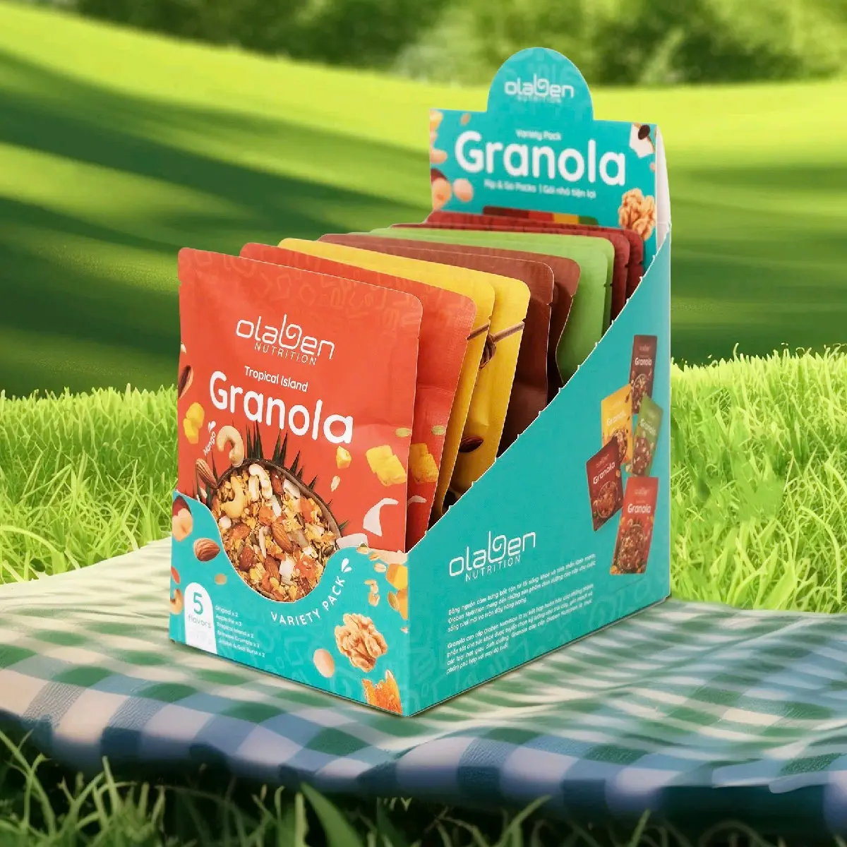 Olaben Granola Hộp Mix vị ( 10gx50gr) Ngũ Cốc Dinh Dưỡng