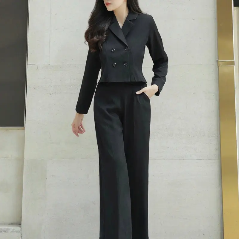 Sét vest Jessy Line áo dài tay và quần ống suông và dành cho nữ mã sq388 1