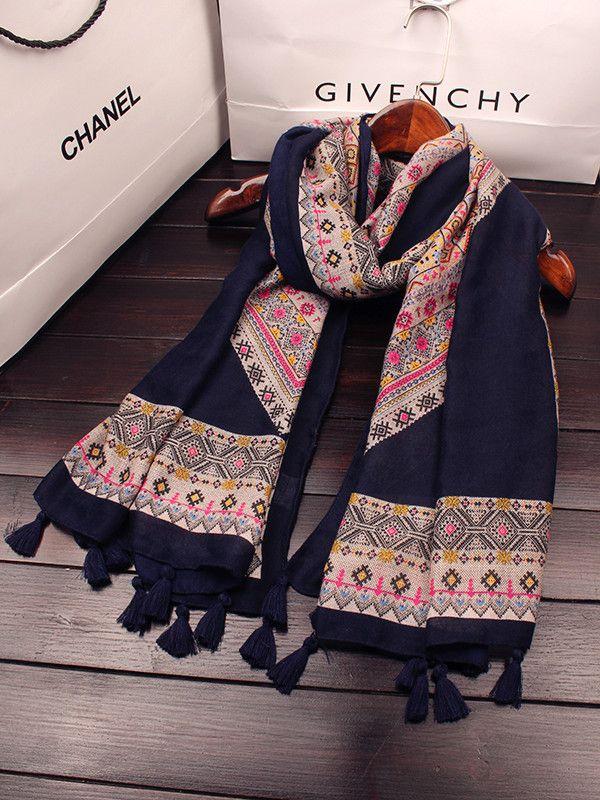 Product Introduction of Khăn Quàng cổ Quàng Cổ Dài, Dành Cho Nữ, In Họa Tiết Bohemian, Chất Liệu Vải Lanh Và Cotton Mềm Mại, Thiết Kế Lưới Kim Cương, Thích Hợp Che Nắng, Hàng Mới Về Từ Hàn Quốc, Khăn Choàng Hoa Tulip Women 0