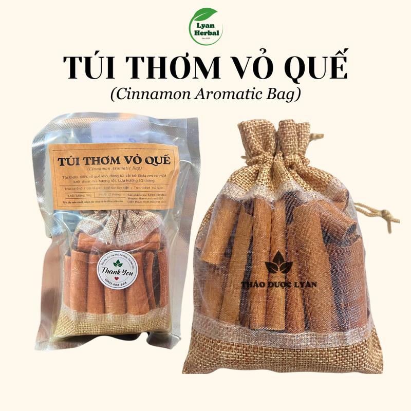 Túi thơm vỏ quế khâu túi thơm thảo mộc thiên nhiên khử mùi treo xe ô tô đuỗi muỗi, đuỗi côn trùng treo tủ quần áo thơm nhà cửa thơm phòng mùi tự nhiên an toàn cho sức khỏe