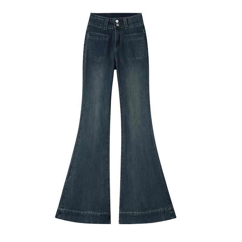 Product Introduction of High Waist Women's Jeans Spring and Autumn 2024 Autumn New Popular Hot Girl Trendy Slim Slimming Stretch Flared Pants 1