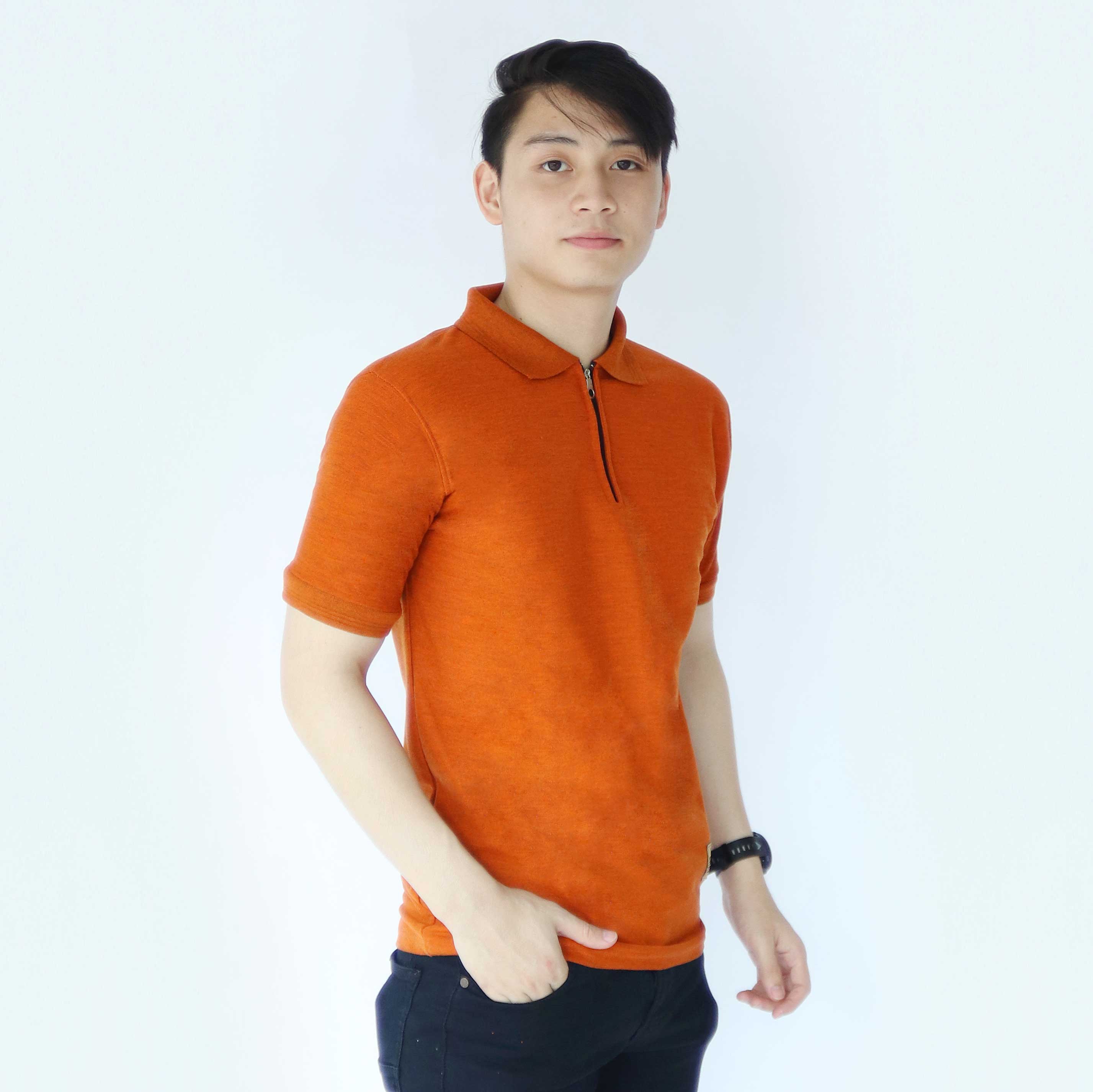 Kaospolos Kaos polo shirt Zipper lengan pendek | kaos pria kerah polo Zipper size L XL XXL Panjang kaos  pria