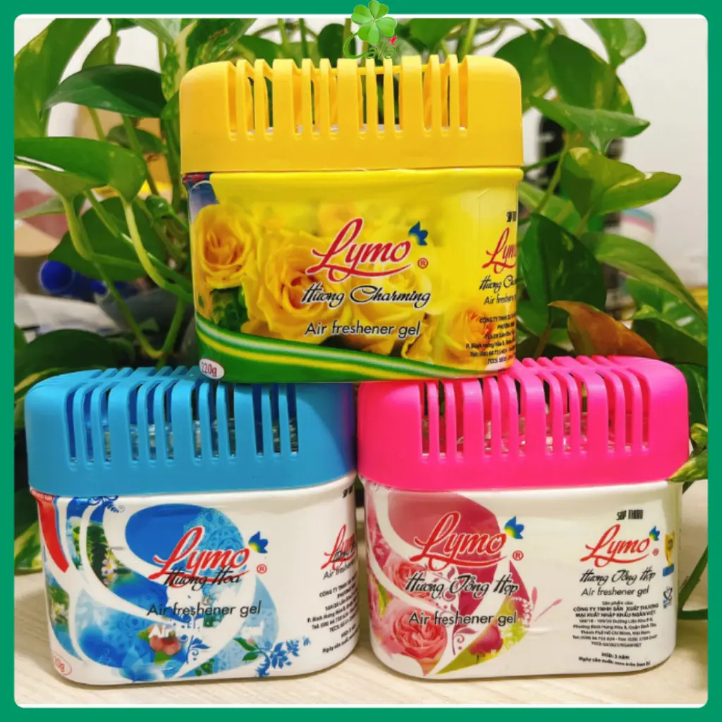 Sáp thơm Lymo hộp 220g, hộp sáp khử mùi, thanh lọc không khí, làm thơm phòng, hương hoa thơm ngát