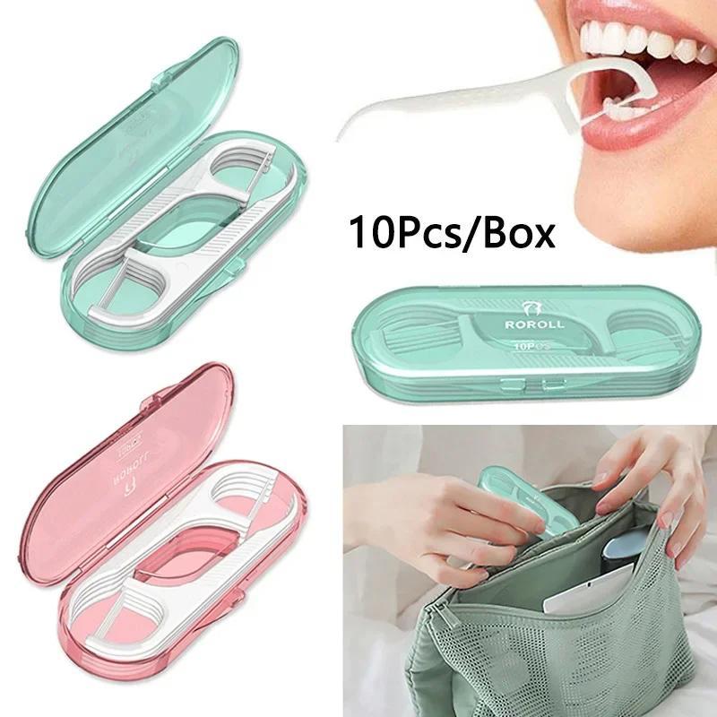 1 Box Portable Floss Toothpick Box Toothpick Floss Storage Box - TikTok ...