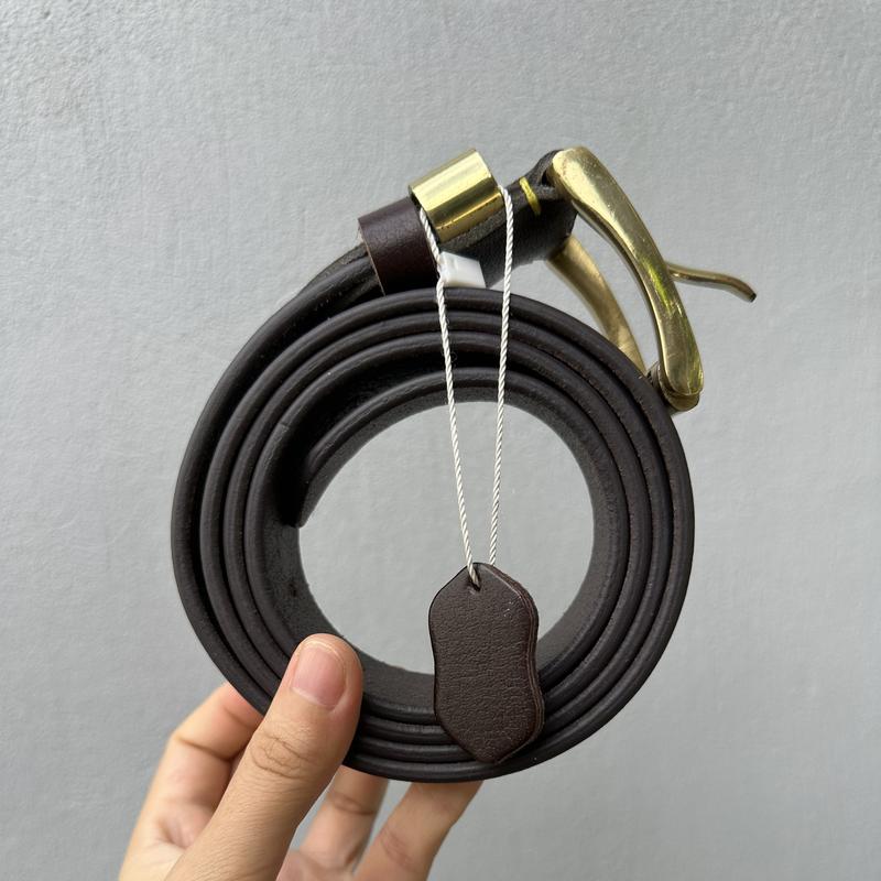  Thắt lưng nam da bò cao cấp Mặt khóa đồng nguyên khối bảo hành 12 tháng 