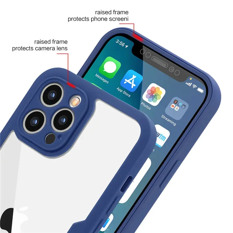 Ốp Trong Suốt, Hai Mặt 360, Tương Thích Với iPhone 15, 14, 13, 12, 11, 16 Pro Max, XR, X / XS, 7 / 8P, SE3, Ốp Trong Suốt, Chống Sốc, Bảo Vệ Camera Ốp Cứng Trong Suốt, Dành Cho Dòng iPhone 4