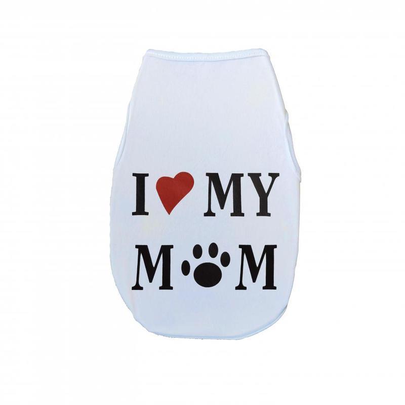 I Love My Mom Letter Print Pet Vest, Breathable Pet Clothes for Small and Medium Dogs & Cats, Pet Supplies for Indoor Outdoor Wear 7