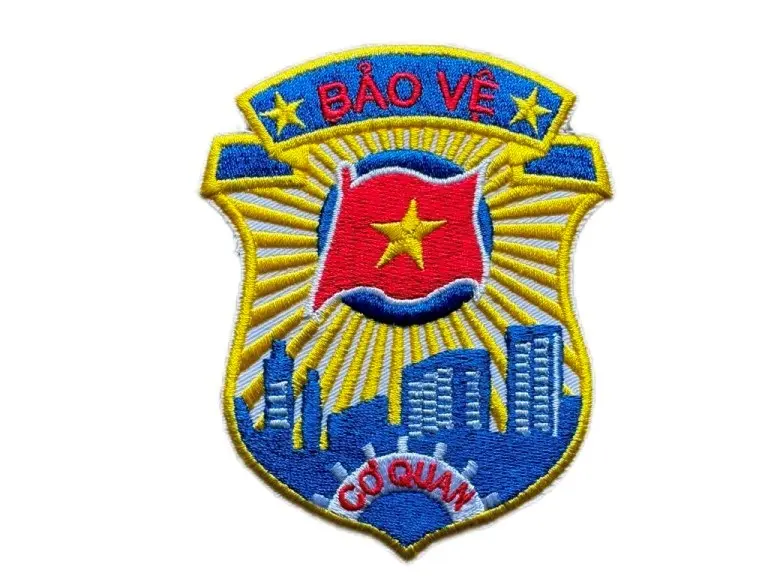 Logo Bảo Vệ, Phù hiệu áo bảo vệ, Logo Security thêu sẵn ủi lên áo thun, áo sơ mi (có keo sẵn) 6