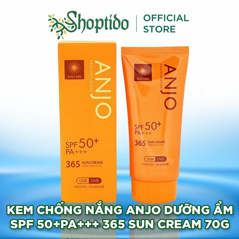 Kem Chống Nắng Anjo dưỡng ẩm, dịu nhẹ và bảo vệ da Professional SPF 50+PA+++ 365 Sun Cream 70g NPP Shoptido