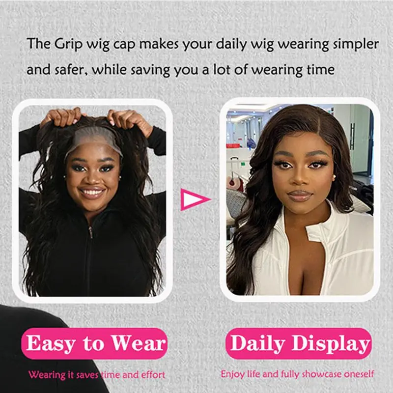 Lace Grip Wig Cap for Women, Non Slip Wig Gripper for Keeping Wigs in Place, Adjustable Wig Cap with Grip Headband, Heatless Styling Tools for Synthetic Hair Extensions, Hair Wigs, Hair Products, Toupee, Pre Bonded Extensions, Clip Hair Extensions 3