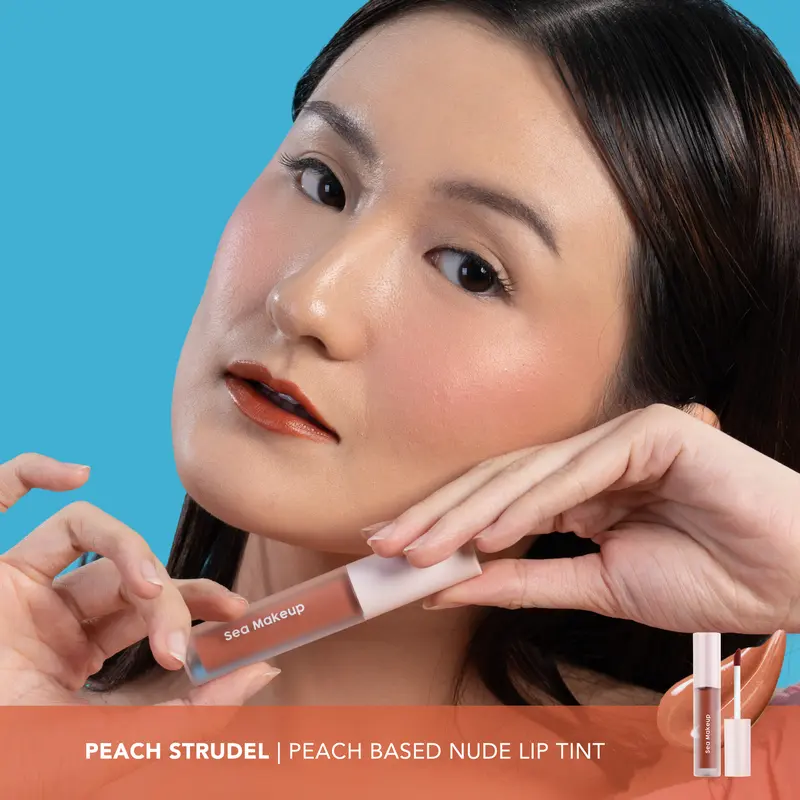 Sea Makeup Slick Cover Jelly Tint  finishing glossy hydrating dan meninggalkan warna yang indah di bibir with Peptide Complex, Hyaluronic Acid, Honey Extract 8