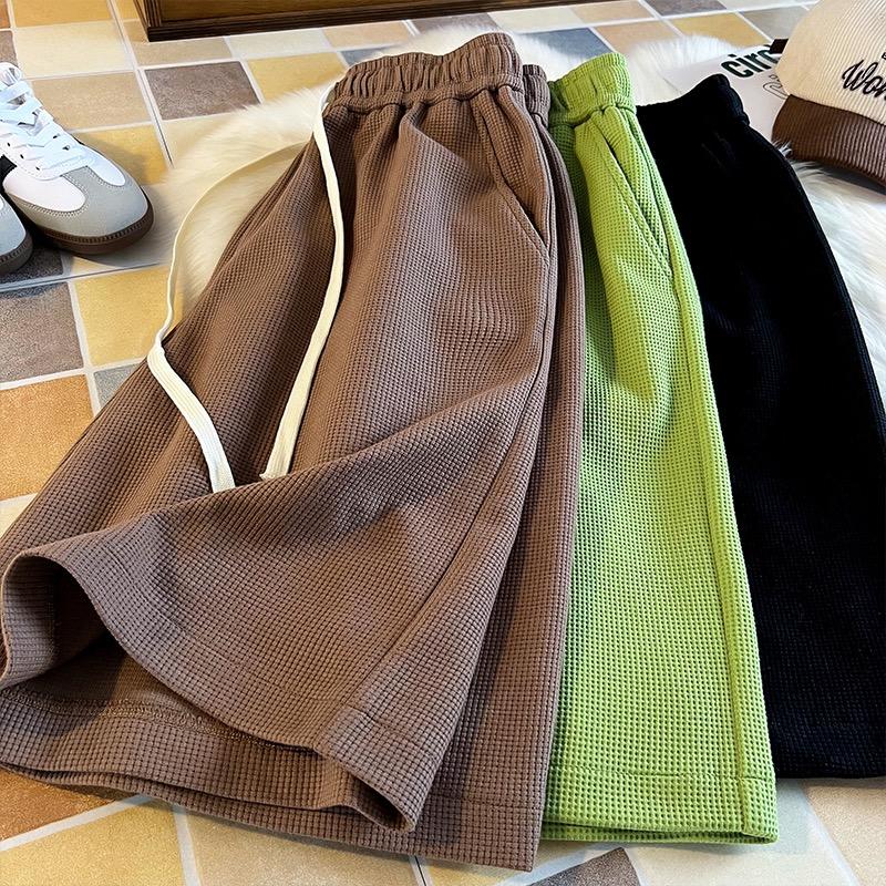 Waffle Plain Shorts For Men With 2 Pocket 0