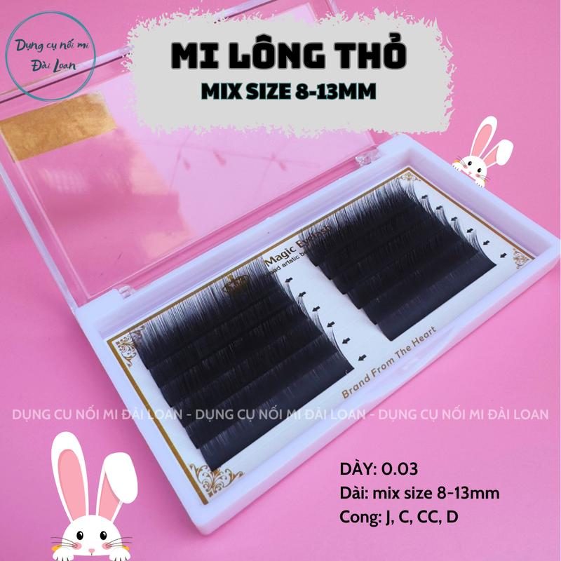 Product Introduction of Mi khay lông thỏ 0.03 mix 8-13mm siêu mềm mại, dễ bắt keo Nữ WomenTrang Điểm Mỹ Phẩm Cosmetic 1