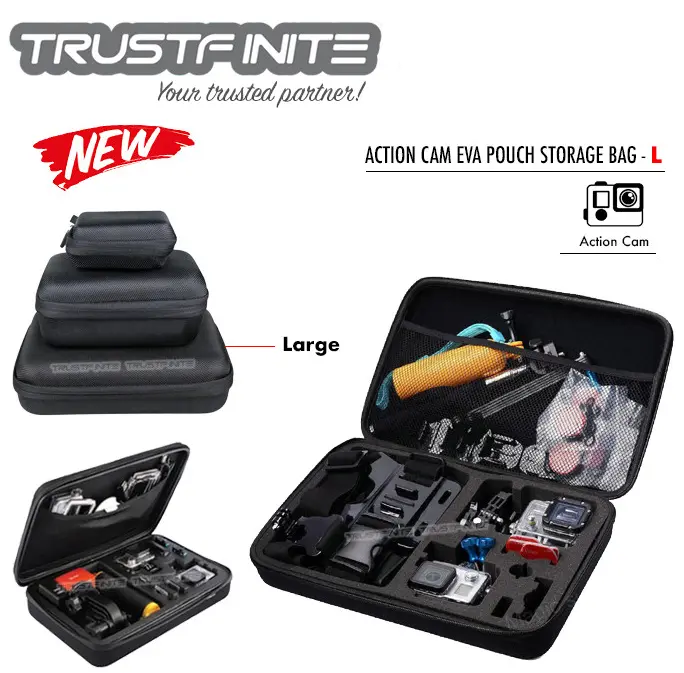 Tas Action Cam Bag LARGE / EVA Case for Osmo Action GoPro XiaoYi Brica