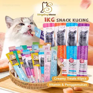 50pcs Mix Snack Kucing Camilan Kucing Creamy Treats Kucing Snack Cat Strip
