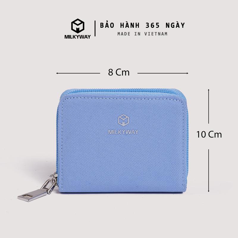Ví Vải MILKYWAY Mini Zipper Thời Trang Nam Nữ Chống Thấm Nước Chất Liệu Polyester Siêu Bền - Chữ Nhật, Wallet 1