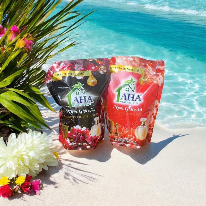 Product Introduction of COMBO 2túi giặt xả AHA 2in1, túi 3kg - {tặng kèm 1chai xịt khô 100ml & 1chai rửa chén 800ml & 1chai lau sàn 1.000ml } 7