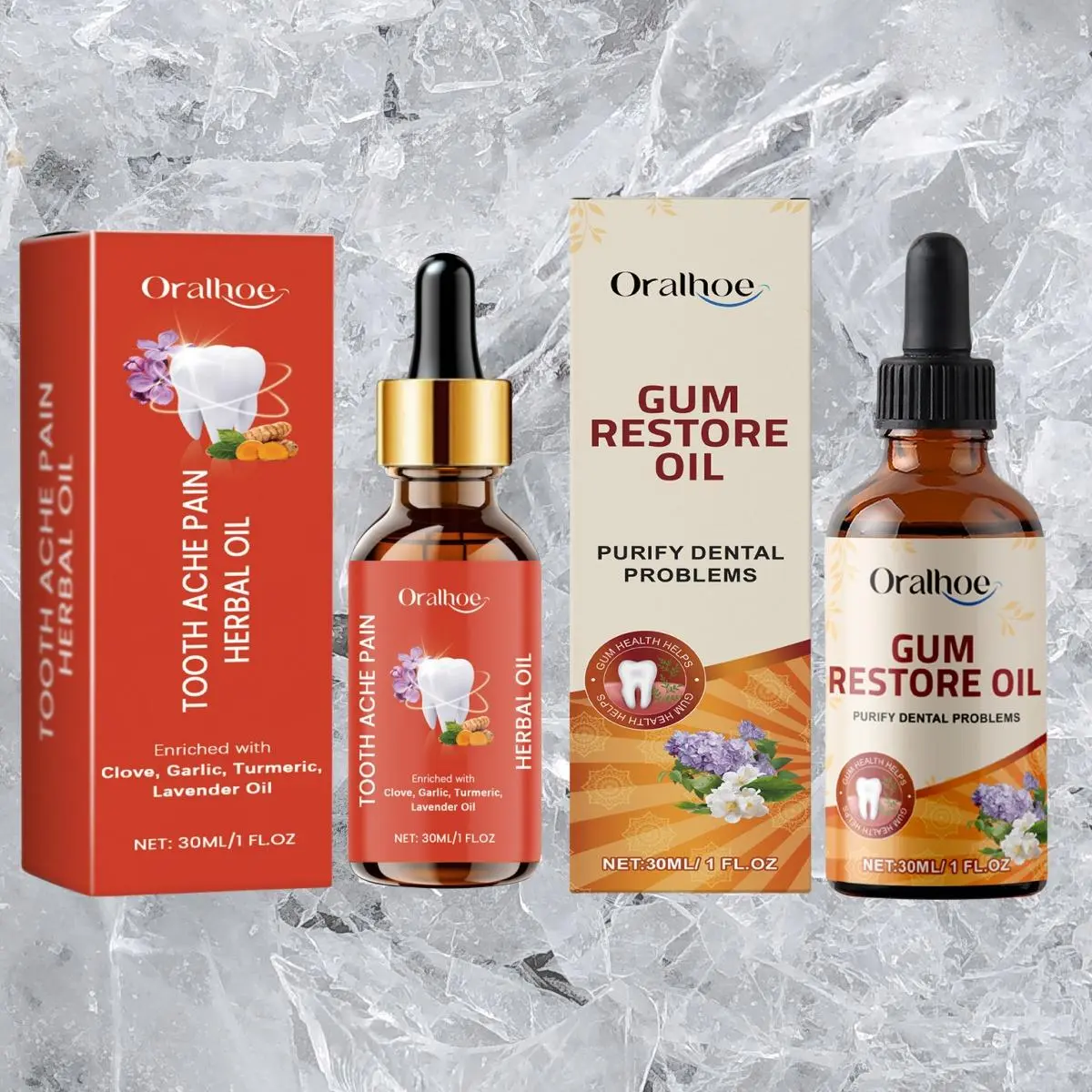 Gum Restore Oil, 2 Counts/set Oral Care Oil for Tooth Ache, Natural Gum Care Oil, Oral Care Product for Men & Women, Daily Oral Care Product