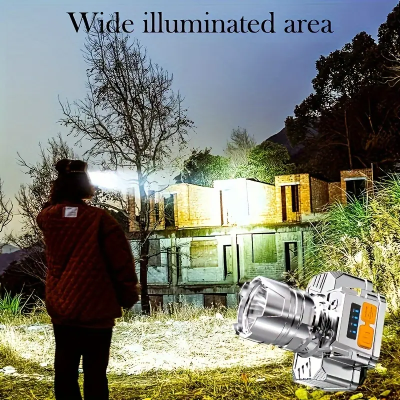 Head mounted LED long-distance charging headlights, night fishing outdoor camping lights with strong light, weak light, and flicker modes