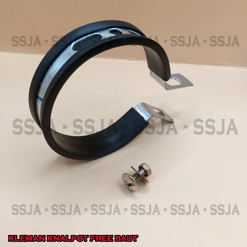 klem knalpot / kleman knalpot ukuran 3,5in + baut 1