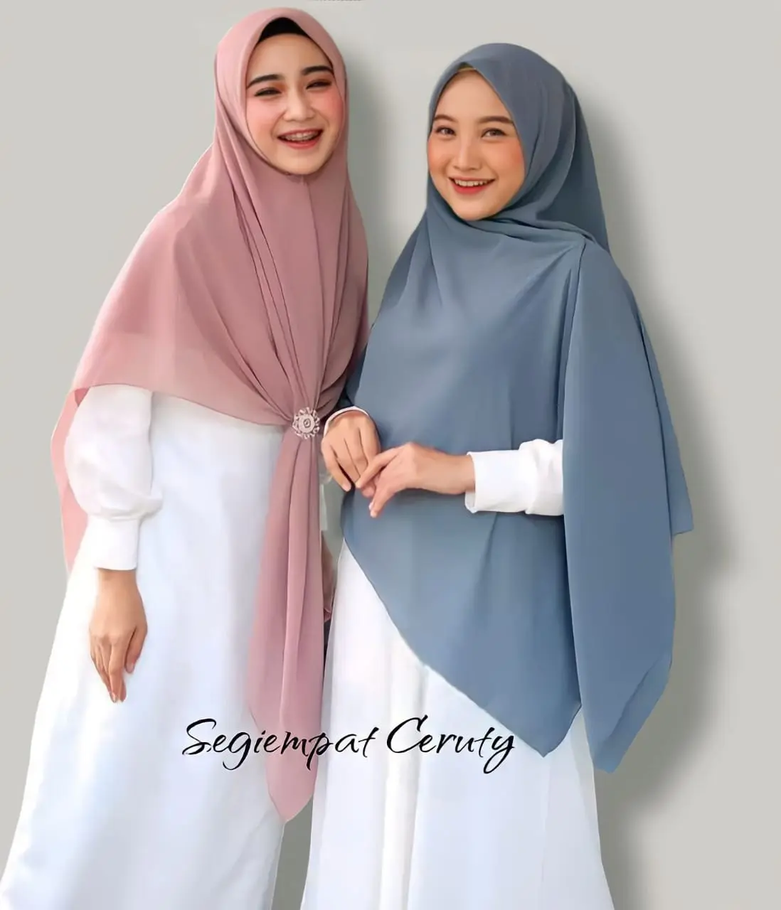 Paket Hemat 3 Pcs Segiempat 130 x 130 Cm Ceruty Babydoll Premium Santai Basic Jilbab Nyaman Soft Square Muslim Kerudung