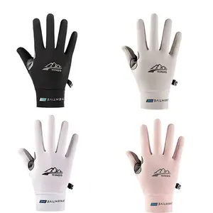 Sarung Tangan Pria Wanita Gloves Setengah Jari Serat Es AntiSlip AntiUV untuk Mudik Olahraga Sepeda Motor Golf Pancing GYM Fitness UV protection
