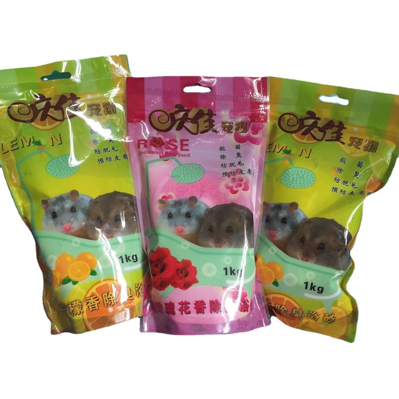 Product Introduction of Qingjia Hamster Bath Sand 1kg500G Totoro Bath Sand Hamster Djungarian Hamster Shower Sand 3