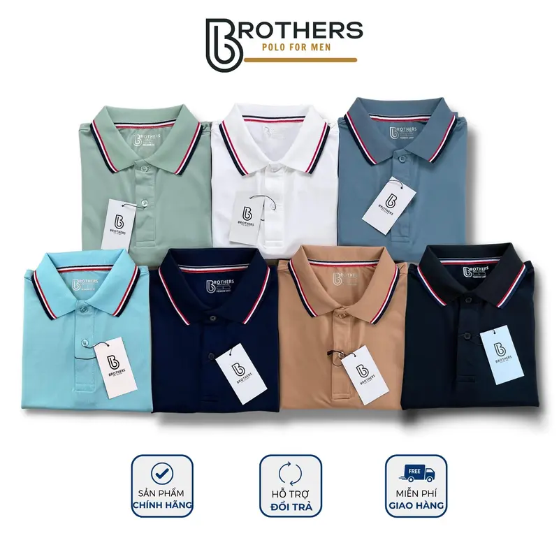 Áo thun polo nam VICO cổ trụ bẻ, chất vải cá sấu CVC dày dặn, thoáng mát, chuẩn form - BROTHERS 3