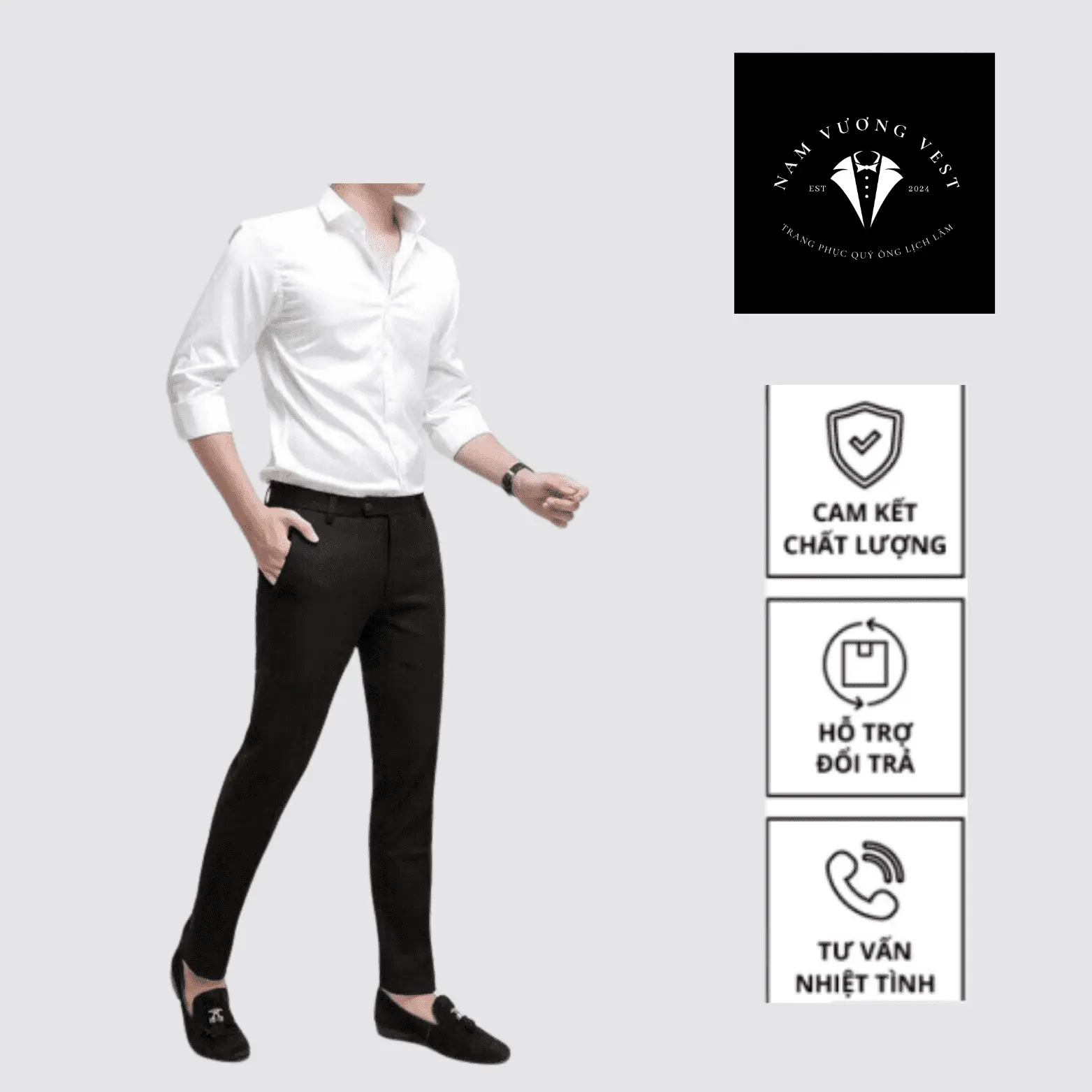 Quần Âu Nam Cao Cấp Phong Cách Lịch Lãm Cho Phái Mạnh Chống Nhăn Co Giãn Bền màu Menswear Pants Có Túi