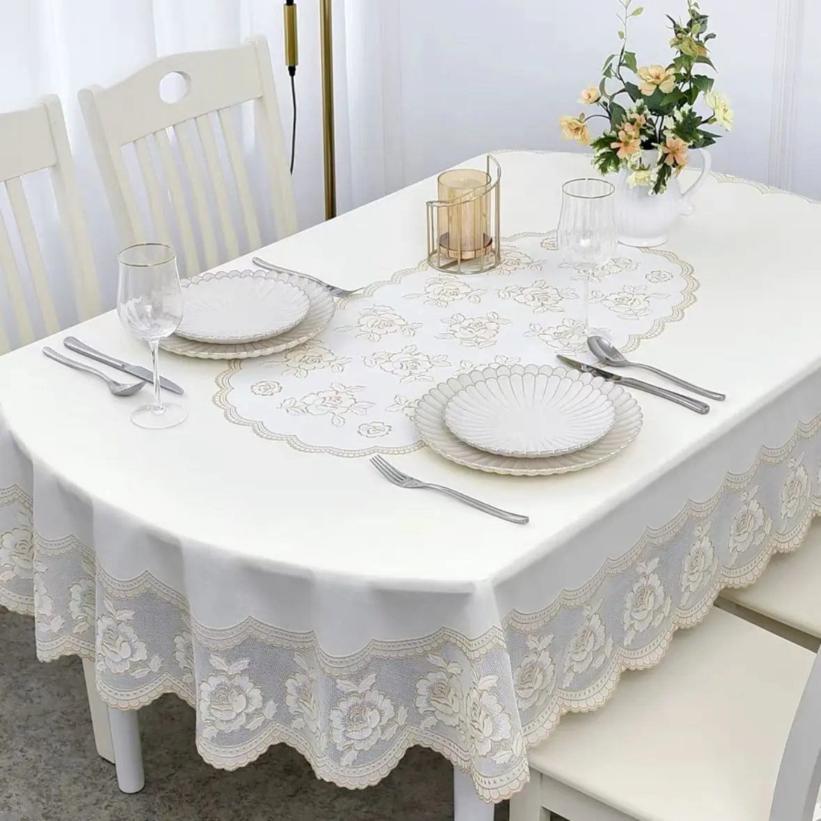 2025 Oval Tablecloth Pad Waterproof and Oilproof and Heatproof Disposable European Table Cloth Coffee Table Cloth Thickened