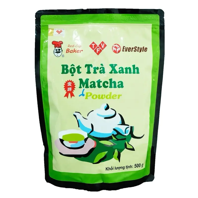 Bột Matcha Everstyle Đài Loan 500g dùng pha chế.