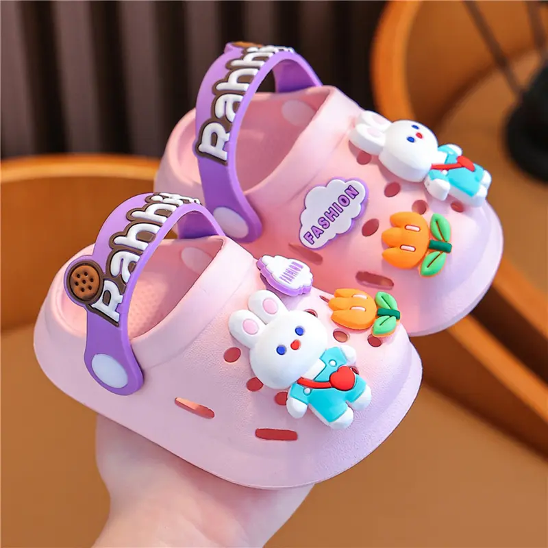 PROMO 6.6 IMPORT OkayBaby B342 Sandal Slop Rabbit Anak Perempuan Kekinian Casual Fashion Sendal Baim Anak Bayi Cewek Lucu Anti Slip Bahan Empuk Karet Jelly Anti LicinUmur 9 bulan-5 Tahun Terbaru 1